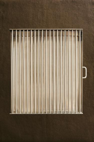 STEEL FIREWOOD STAND WITH DRAWER - Silver by Zara - Image 4