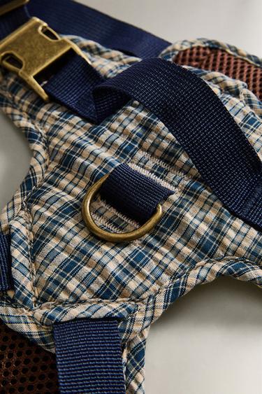 GINGHAM PET HARNESS - Blue by Zara - Image 2