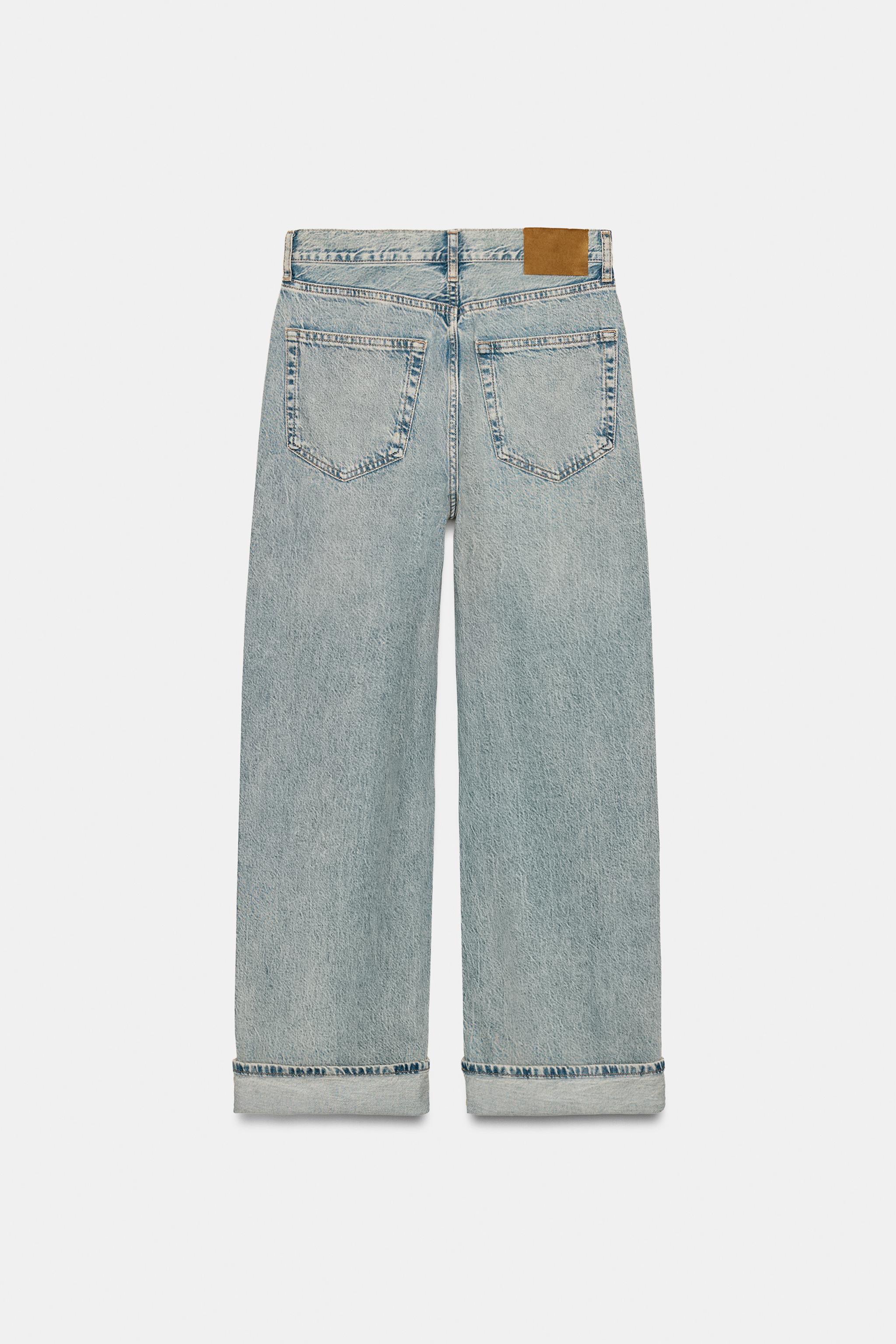 ZW COLLECTION ミッドライズバギーデニムパンツ - ライトブルー | ZARA
