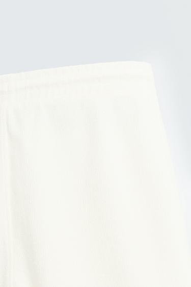 TEXTURE JOGGER BERMUDA SHORTS - Oyster-white by Zara - Image 8