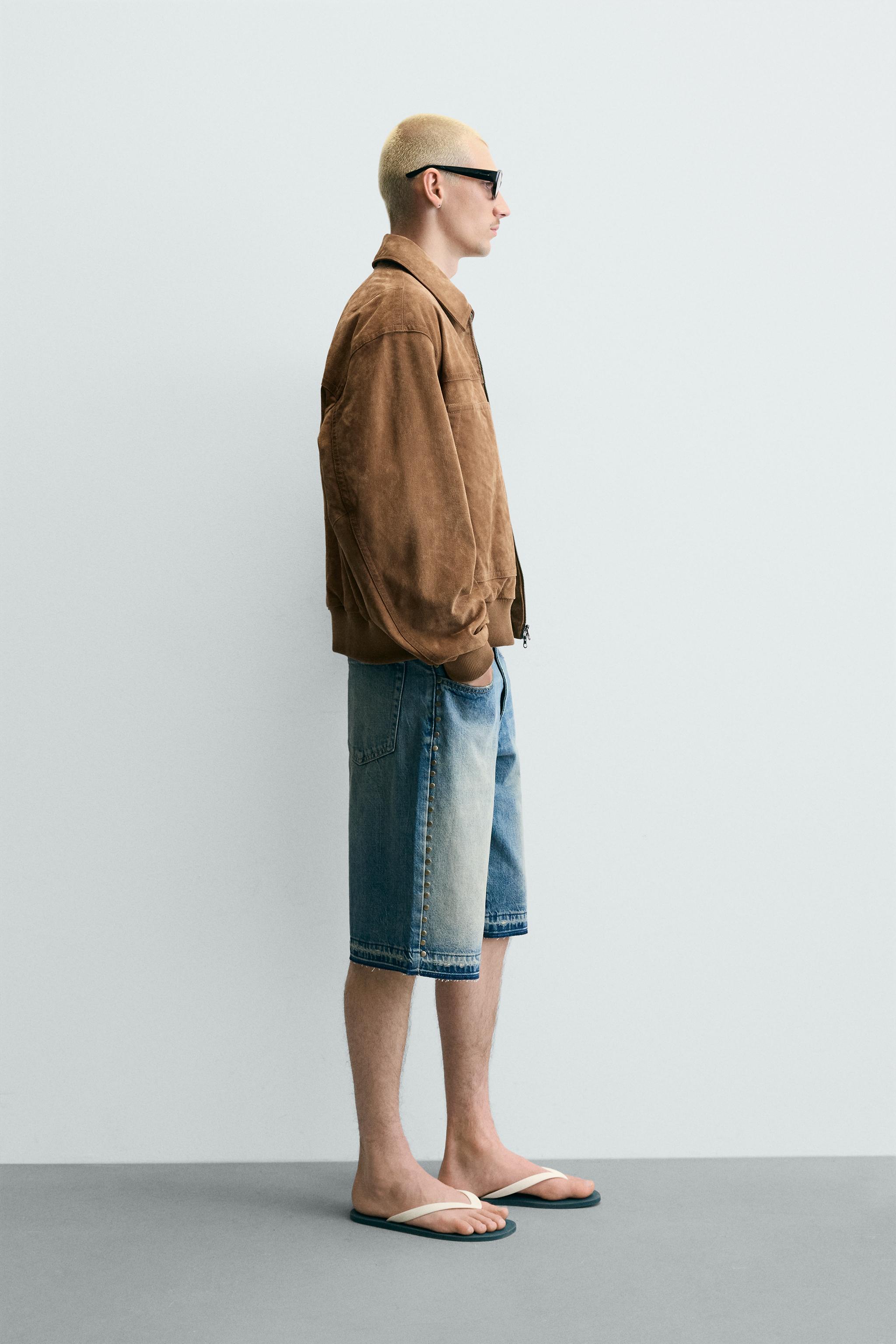 BLOUSON COUPE DÉCONTRACTÉE EN DAIM