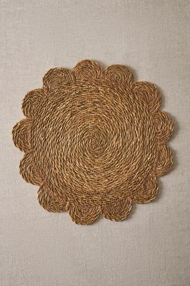 Zara FLORAL RATTAN PLACEMAT - Light beige