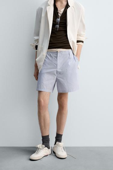 STRIPED BERMUDA SHORTS LIMITED EDITION - Sky blue by Zara - Image 2