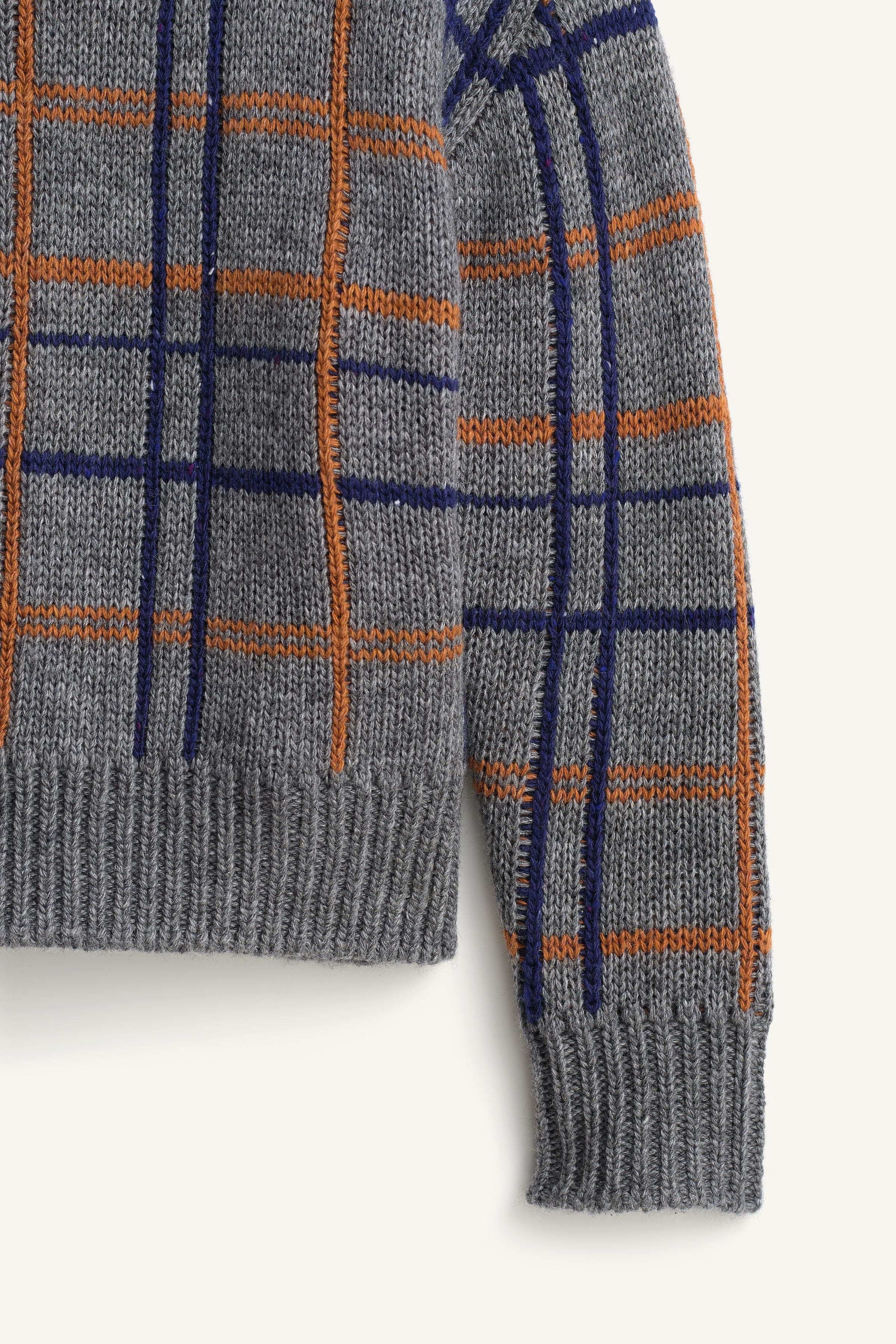 LIMITED EDITION CHECKED WOOL SWEATER