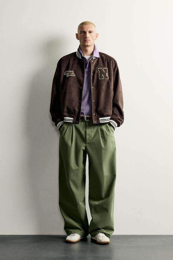 CHAMARRA BOMBER ANTELINA PARCHES - Marrón de Zara - Imagen 0