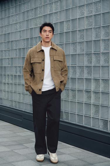 Zara 寬鬆版型寬管長褲 - 黑色