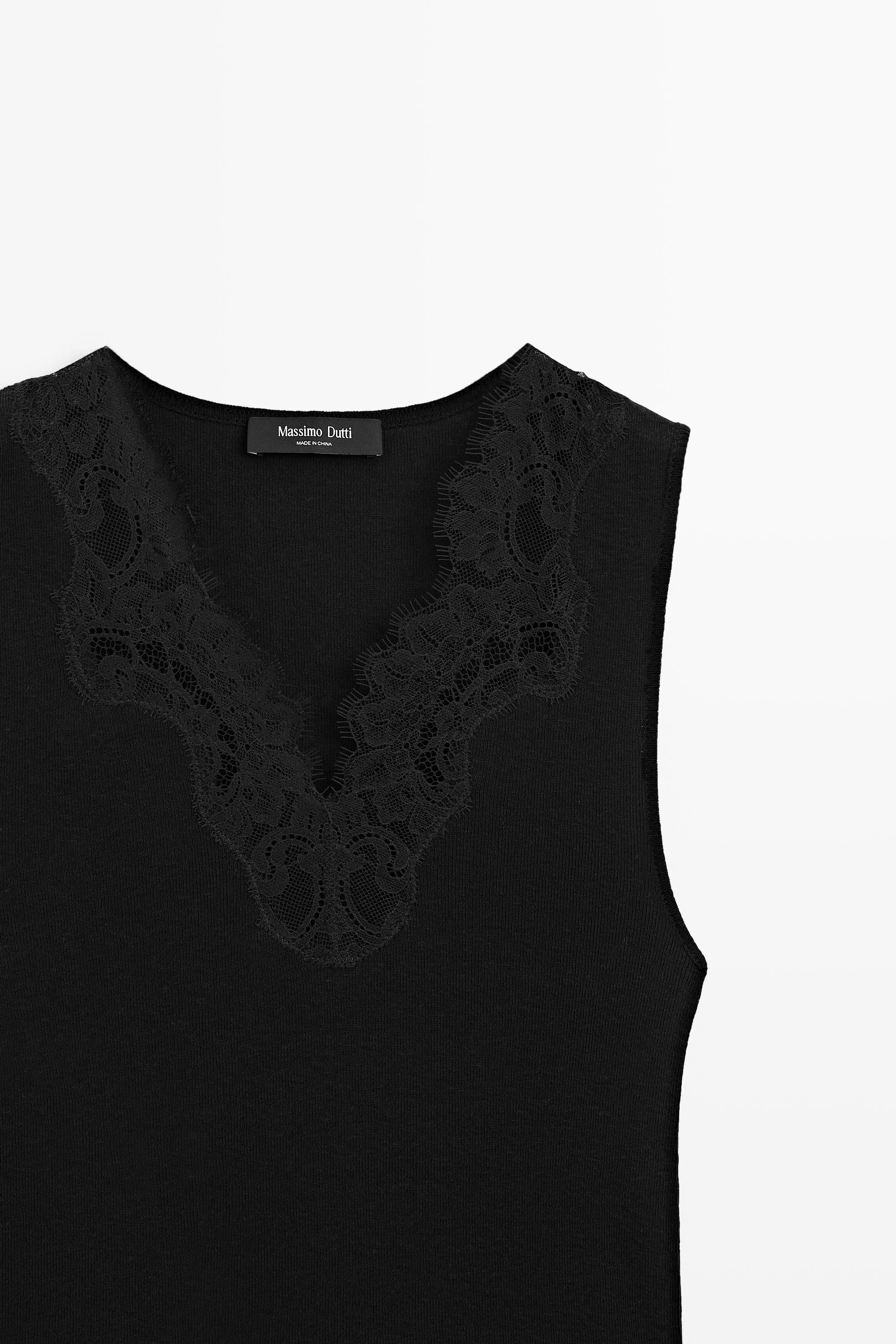 Cotton/cashmere blend camisole top