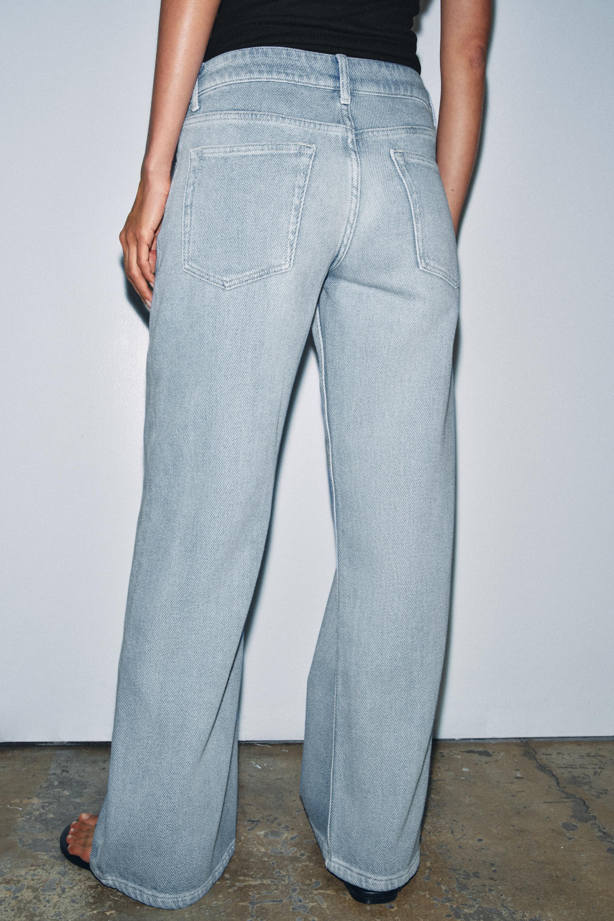 ZW COLLECTION LOW-RISE WIDE LEG JEANS