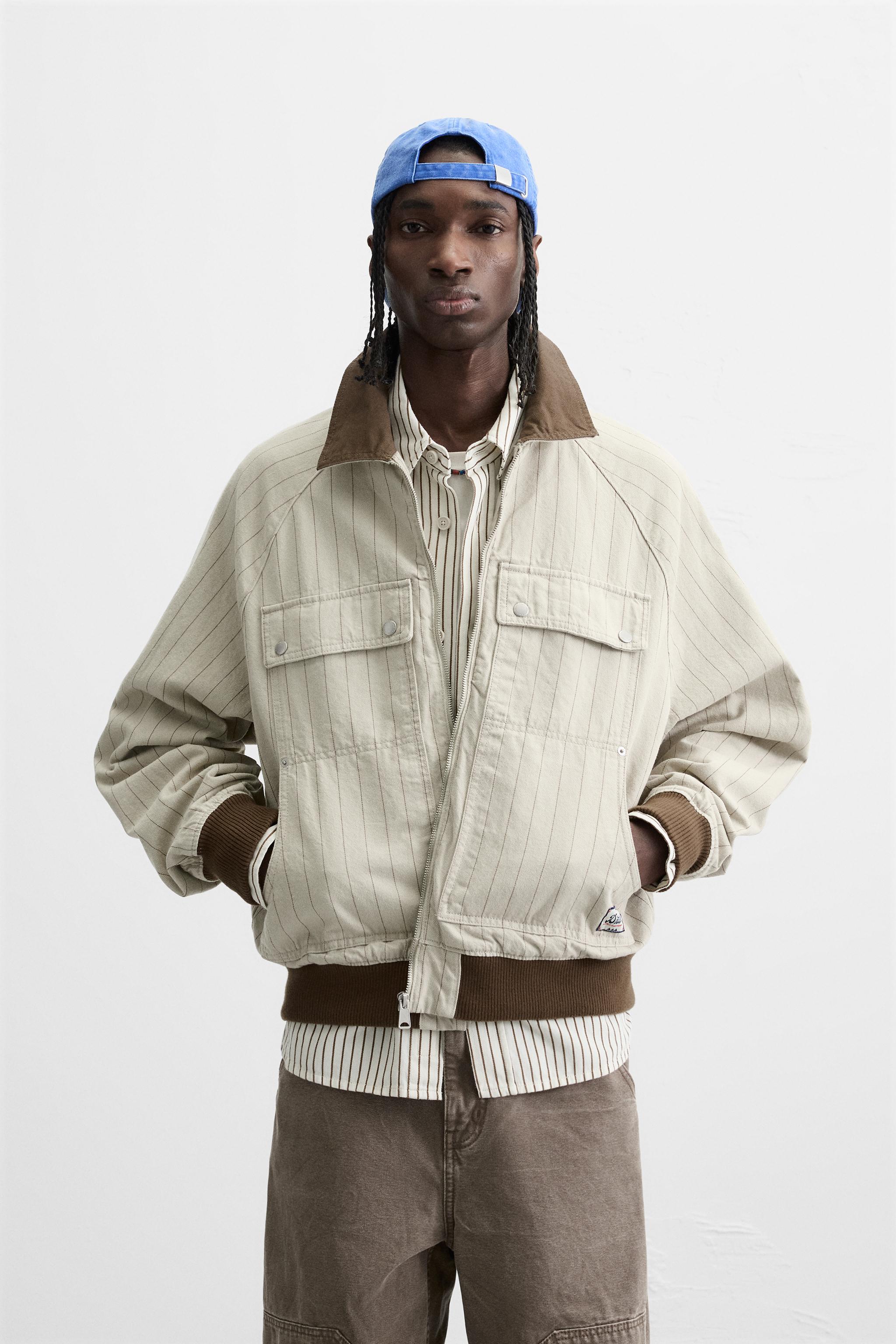 ★ZARA★ JACKET WITH CONTRAST STRIPES STRIPED CONTRAST JACKET - Ecru | ZARA United States