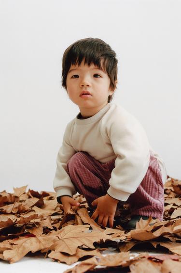 Zara SWEATSHIRT AND JOGGER SET WITH BRUSHED INTERIOR - Light beige