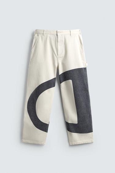 CHAMPION® X ZARA CONTRAST LOGO TROUSERS - Ecru by Zara