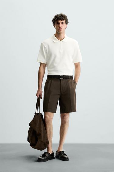 POLO ESTRUCTURA PIQUÉ - Blanco roto de Zara - Imagen 0