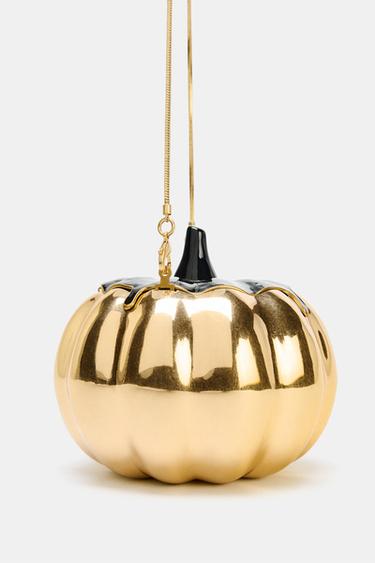 حقيبة يد صلبة بتأثير معدني - مُذهب by Zara