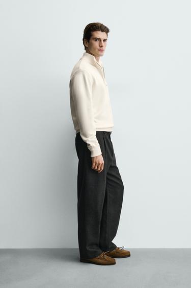 GILET EN MAILLE AVEC FERMETURE ÉCLAIR - Blanc cassé de Zara - Image 3