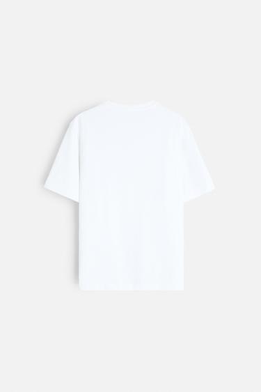 T-SHIRT HEAVY WEIGHT À MANCHES COURTES - Blanc de Zara - Image 7