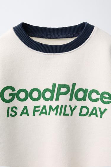 SWEAT RAGLAN À INSCRIPTION - Écru de Zara - Image 2