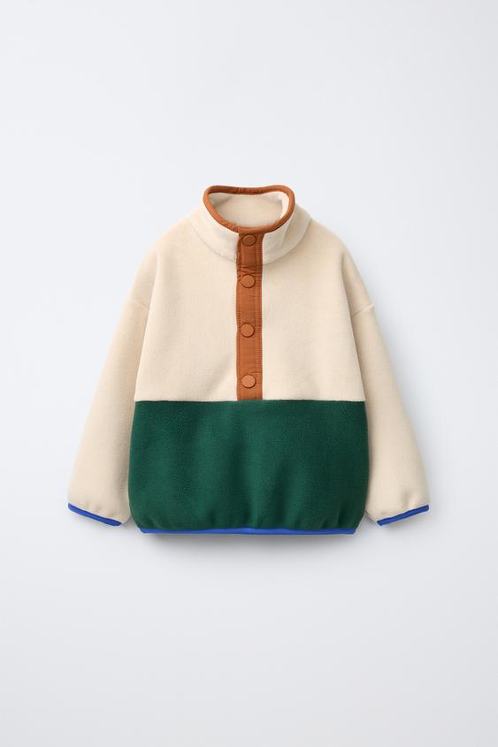 SWEAT POLAIRE COLORBLOCK - Multicolore de Zara - Image 0