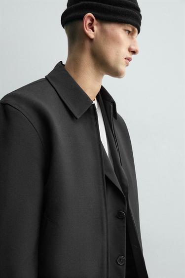 BLOUSON COUPE COURTE - Noir de Zara - Image 4