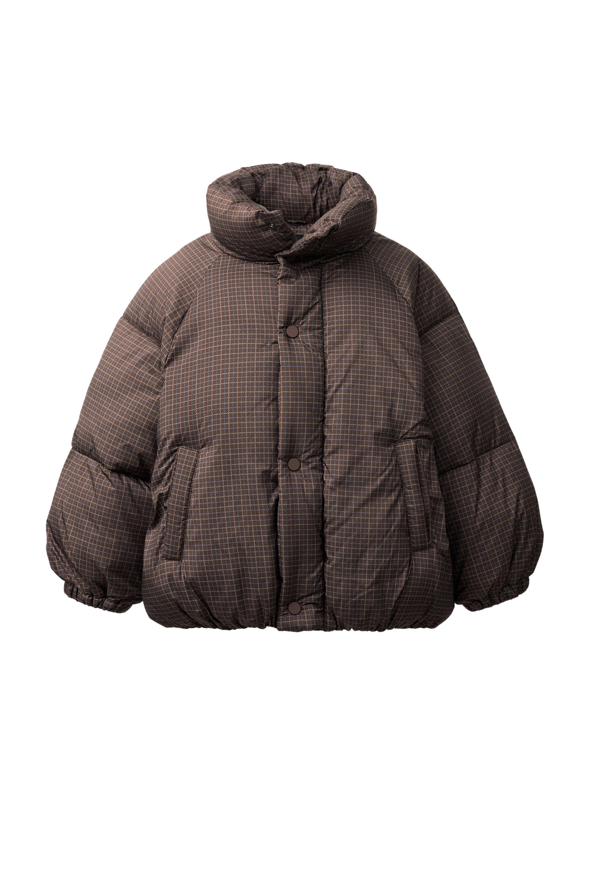 キルティングチェック柄コート - ブラウン | ZARA Japan / 日本