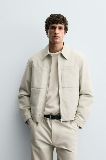 SOBRECAMISA ACOLCHADA BOLSILLOS - Beige de Zara