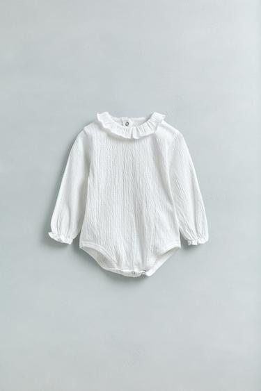 TEXTURED BODYSUIT - Oyster-white by Zara