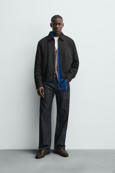 Zara LIGHTWEIGHT COTTON JACKET - Black - Image 0