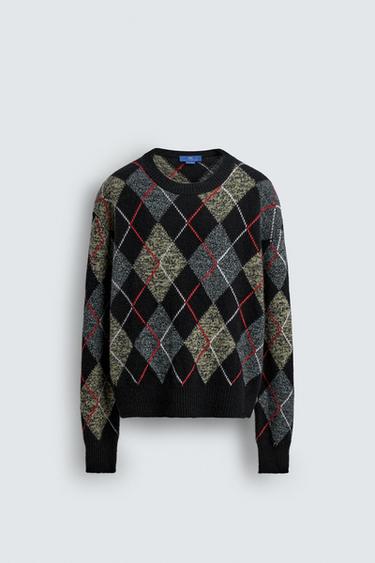 JERSEY ROMBOS 100% CASHMERE AARON LEVINE X ZARA - Negro de Zara
