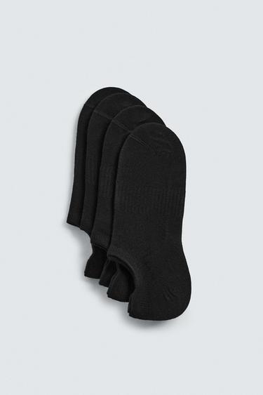 חבילת 4 גרבי עקב - שחור של Zara