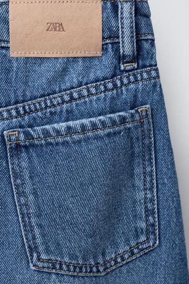 JUPE MIDI EN DENIM - Bleu de Zara - Image 3