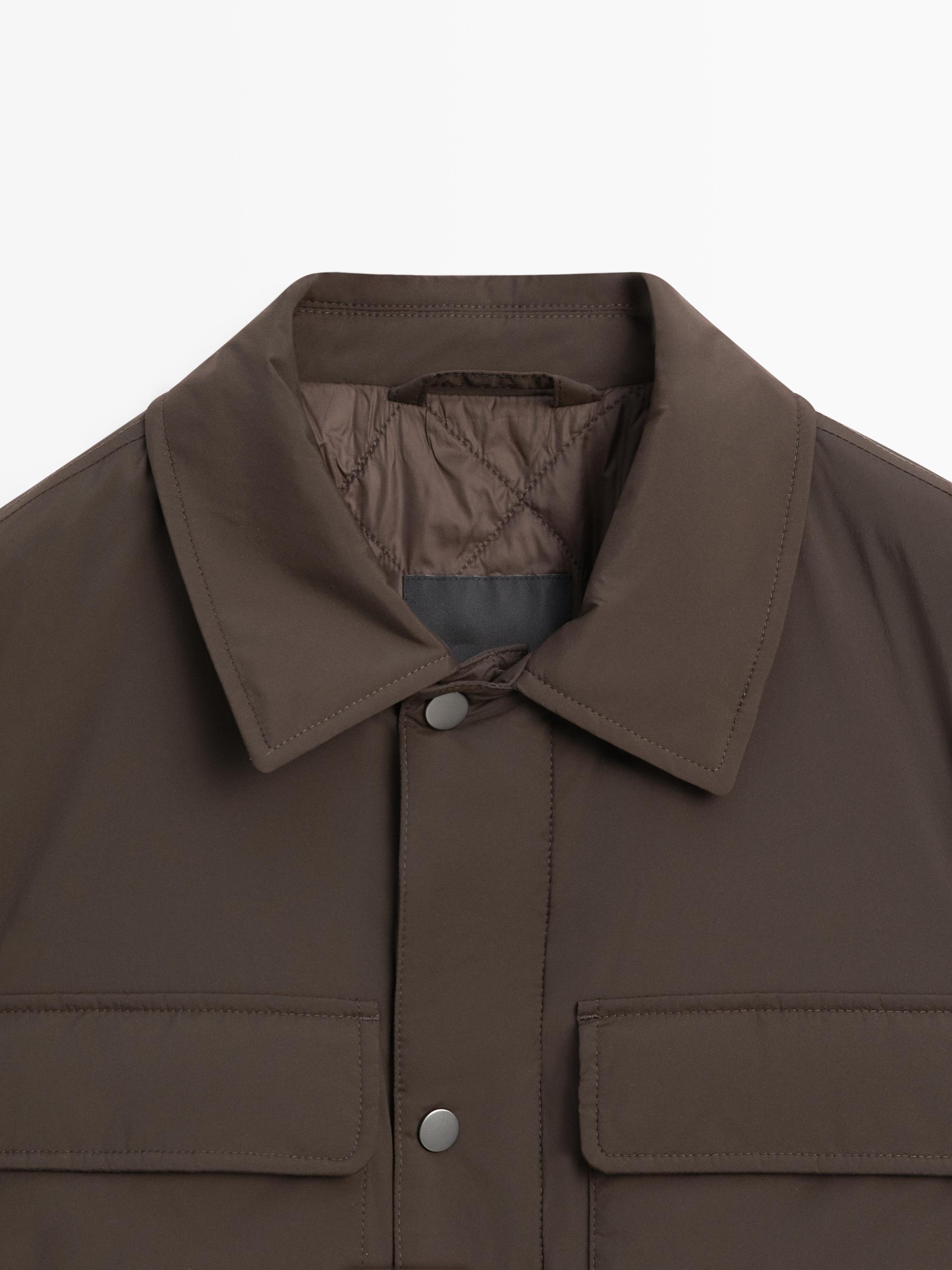 Overshirt with pockets and collar piece