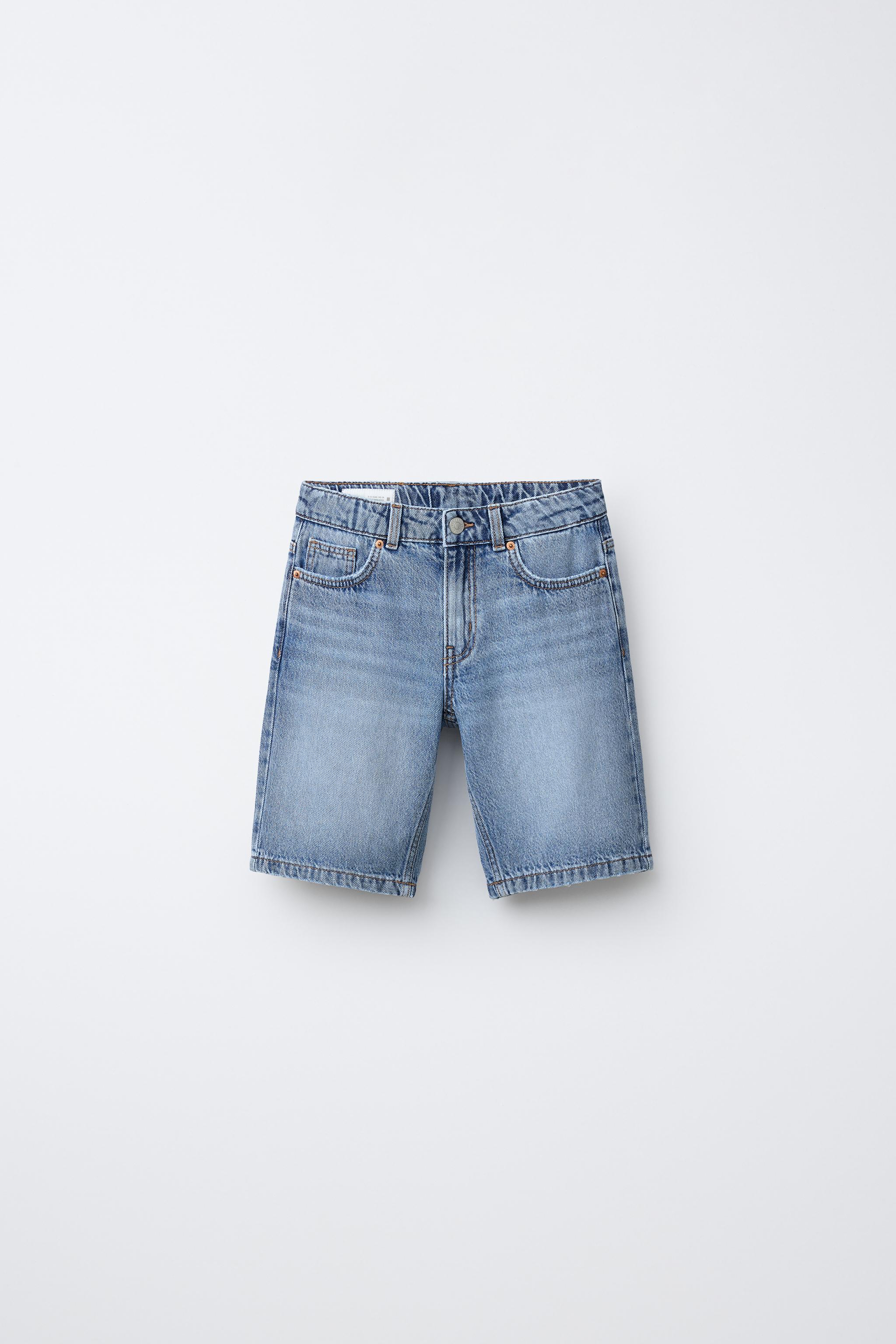 Детские шорты Zara STRAIGHT DENIM SHORTS