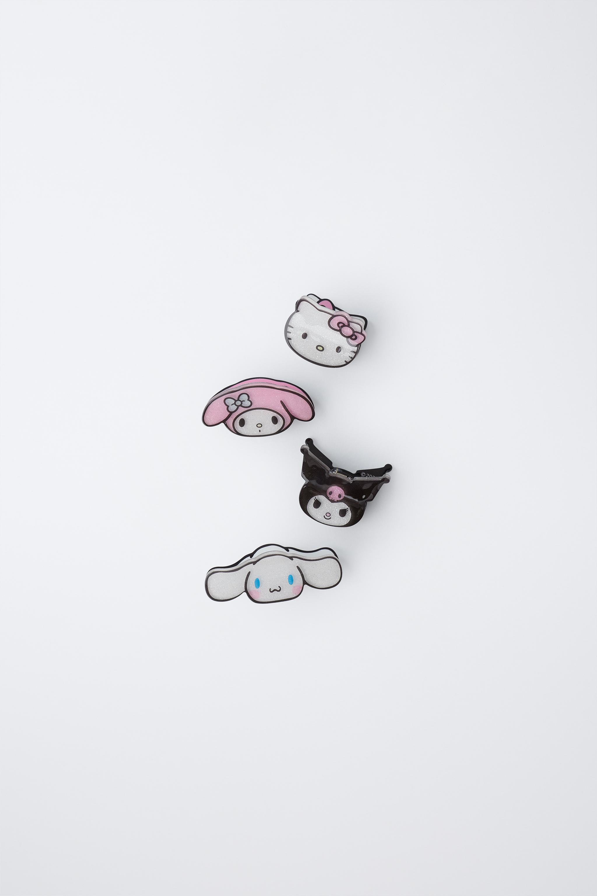 HELLO KITTY AND FRIENDS © SANRIO FOUR-PACK OF HAIR CLIPS - Fuchsia