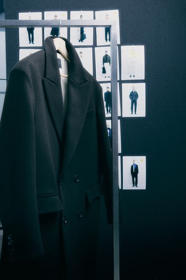 ABRIGO CRUZADO MEZCLA LANA LIMITED EDITION - Khaki de Zara