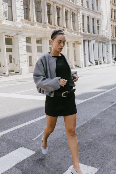 SOFT BOMBER JACKET - Grey by Zara - Image 5