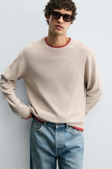PULL COUPE DÉCONTRACTÉE STRUCTURÉ - Écru de Zara - Image 4