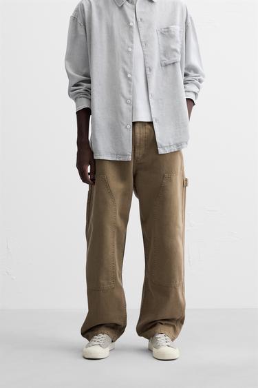 CARPENTER POCKET TROUSERS - Brown by Zara