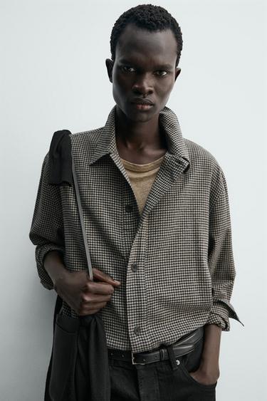 CHECK OVERSHIRT - Grey by Zara - Image 4