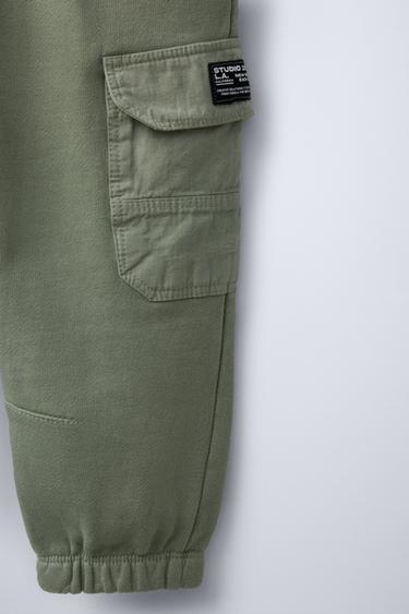PANTALON DE JOGGING STYLE MILITAIRE - Vert clair de Zara - Image 2