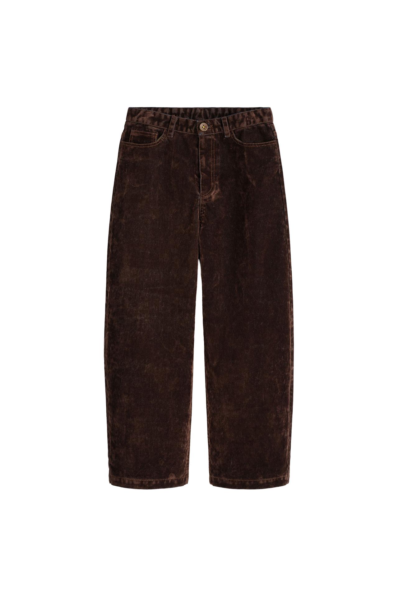 LIMITED EDITION VELVET WIDE-LEG TROUSERS