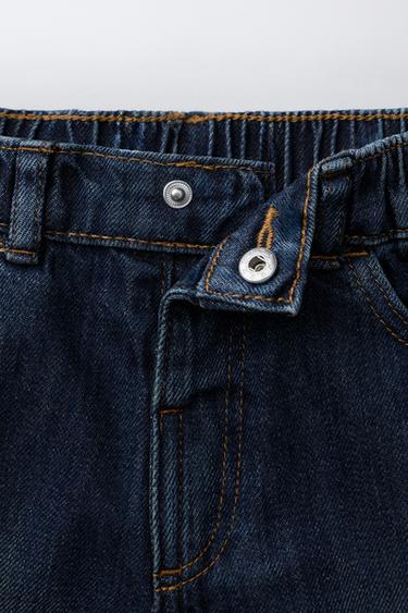 BERMUDA EN JEAN ACID WASH - Marron-Bleu de Zara - Image 2