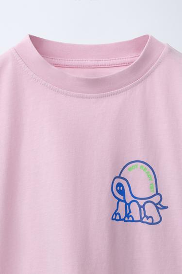 T-SHIRT À IMPRIMÉ ESCARGOT - Rose de Zara - Image 2