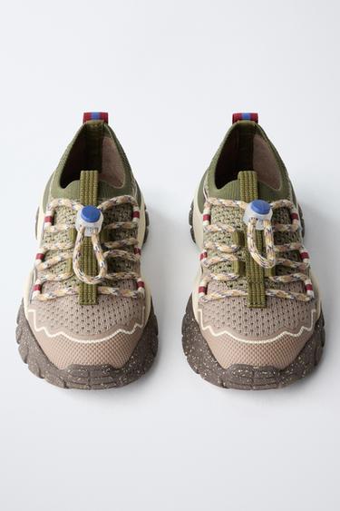 SOCK-STYLE TRAINERS - Khaki Green by Zara - Image 4