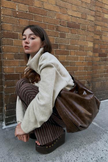 SHOPPER BAG - Dark tan by Zara - Image 0