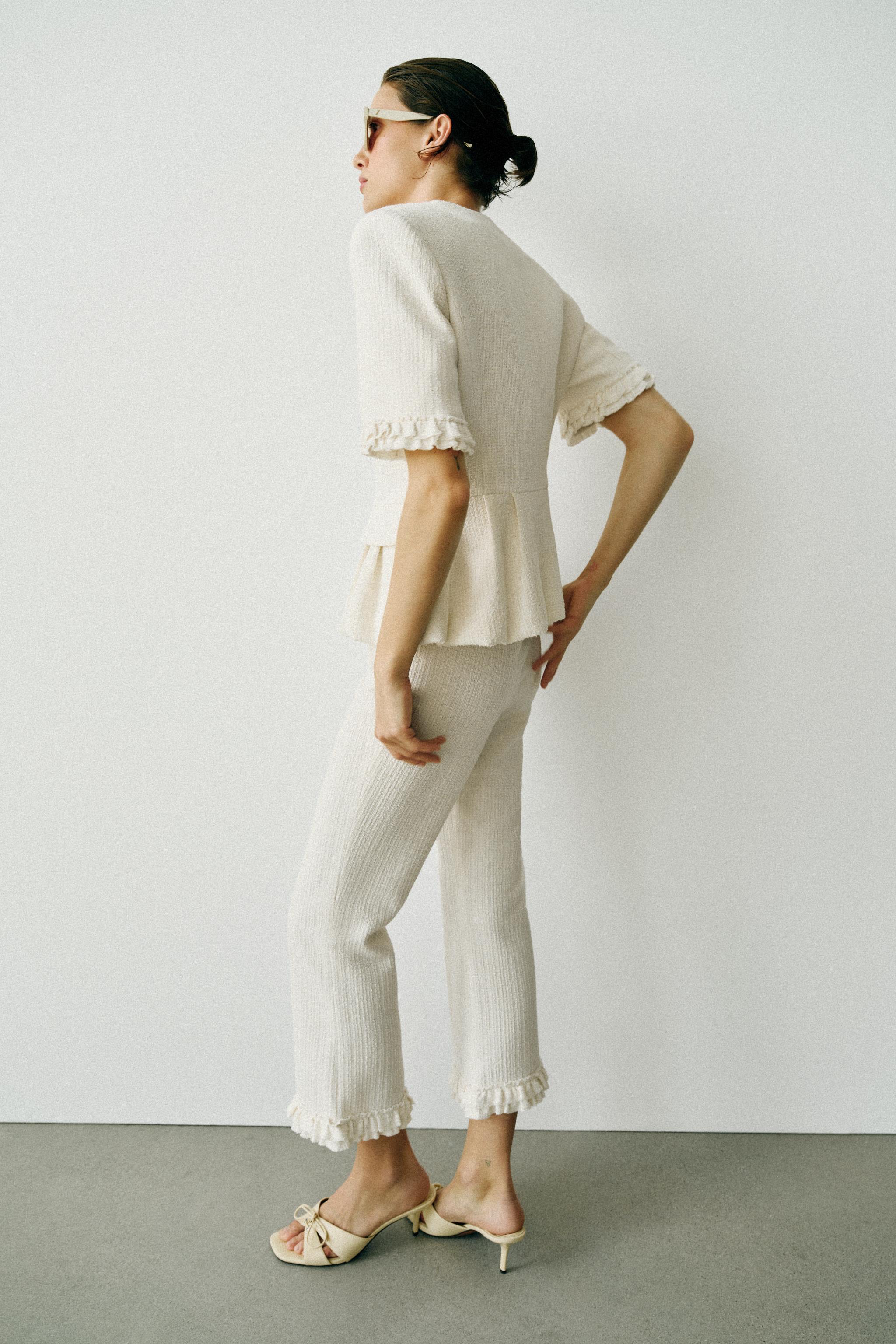 MINI FLARE RUFFLED PANTS
