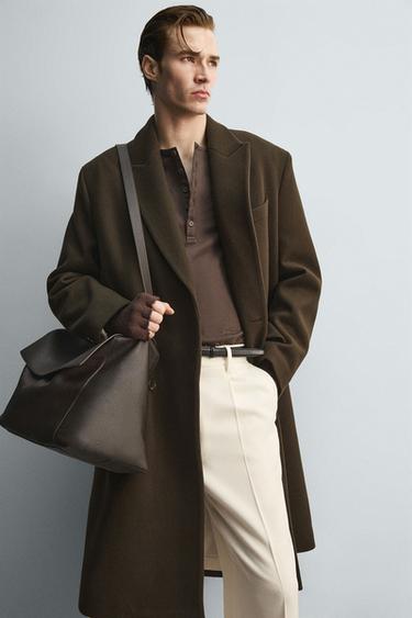 Zara XL LEATHER CROSSBODY BAG LIMITED EDITION - Brown