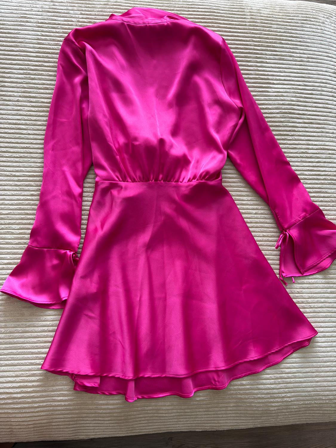 SATIN EFFECT MINI DRESS - Image 4