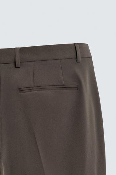 PANTALON DE COSTUME CONFORT - Marron / Taupe de Zara - Image 7