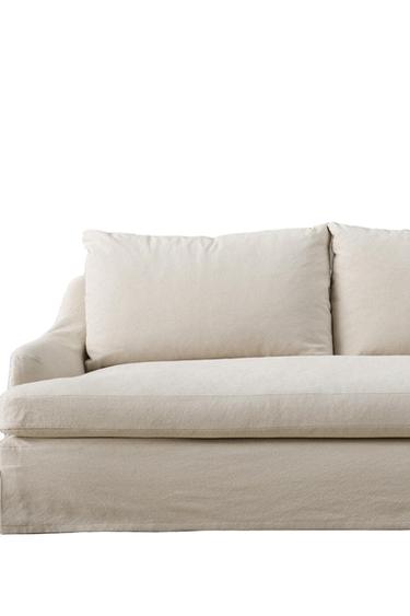 غلاف كتان للأريكة SOFA 01 - بيج فاتح الخاص بـ Zara