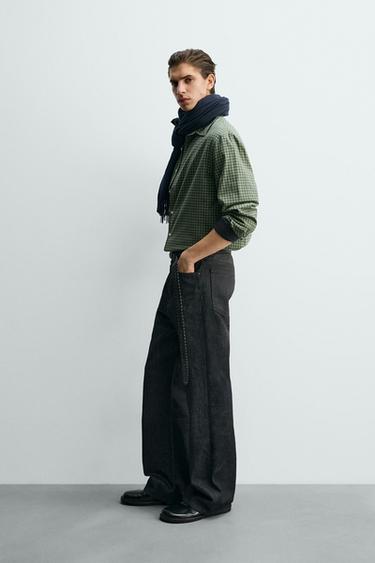 CHEMISE REGULAR FIT À CARREAUX - Vert moyen de Zara - Image 3