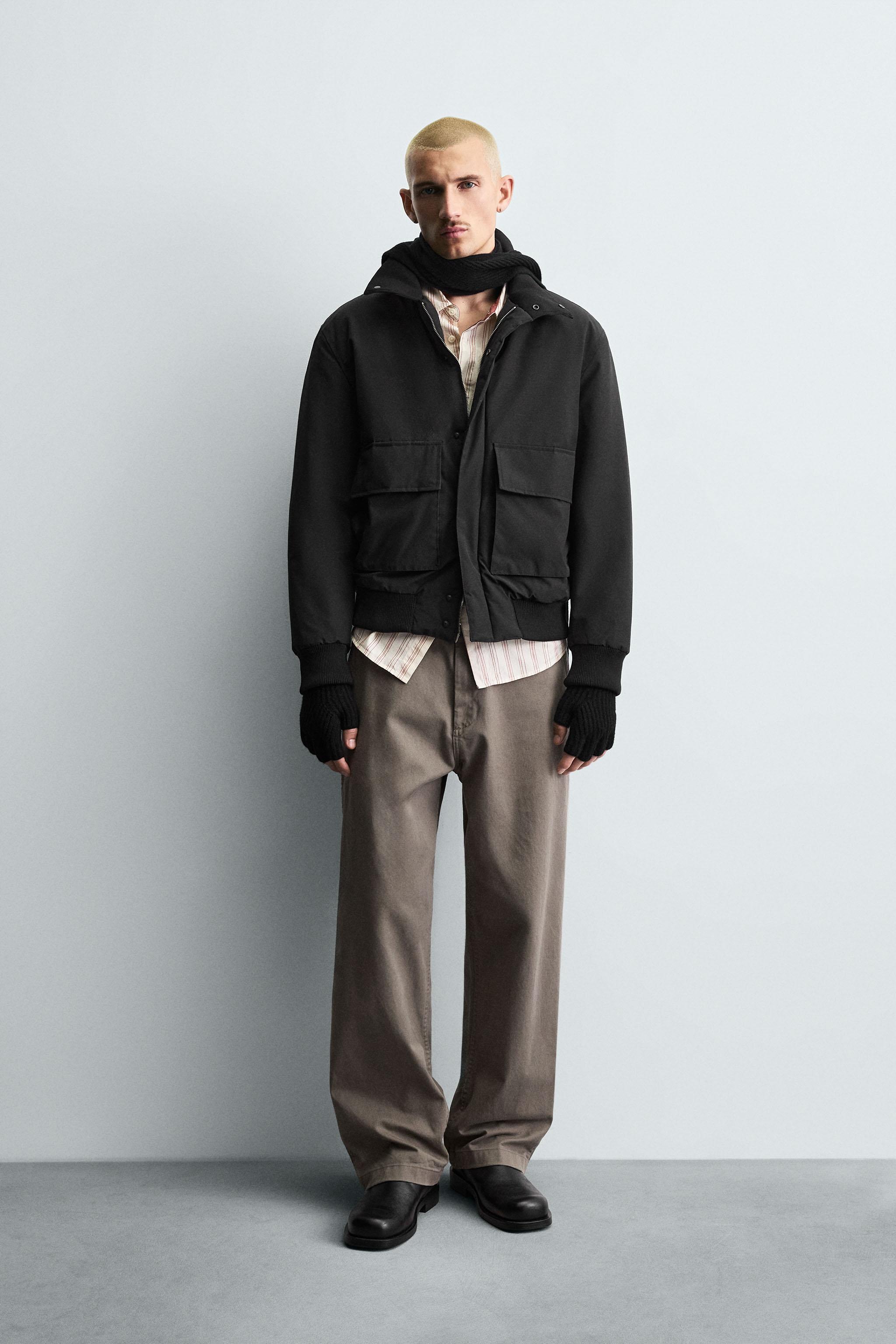 撥水加工パフジャケット - ブラック | ZARA Japan / 日本